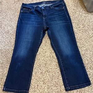 New York & Company Dark Blue Cropped Jeans - Soho Legging Crop